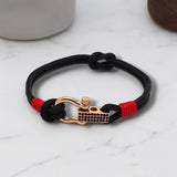 ROYAL mini shackle bracelet black red