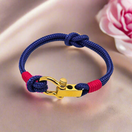 ROYAL mini shackle bracelet blue fuchsia