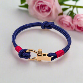 ROYAL mini shackle bracelet blue fuchsia