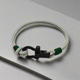 ROYAL mini shackle bracelet grey dark green