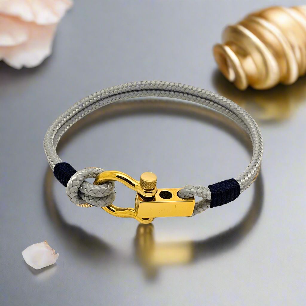 ROYAL mini shackle bracelet grey navy blue