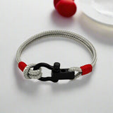 ROYAL mini shackle bracelet grey red