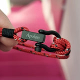 ROYAL mini shackle bracelet red mix black