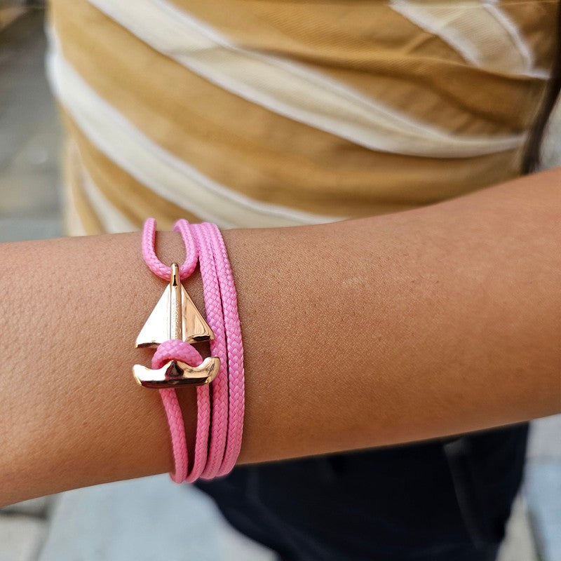 SAILOR mini boat bracelet baby pink