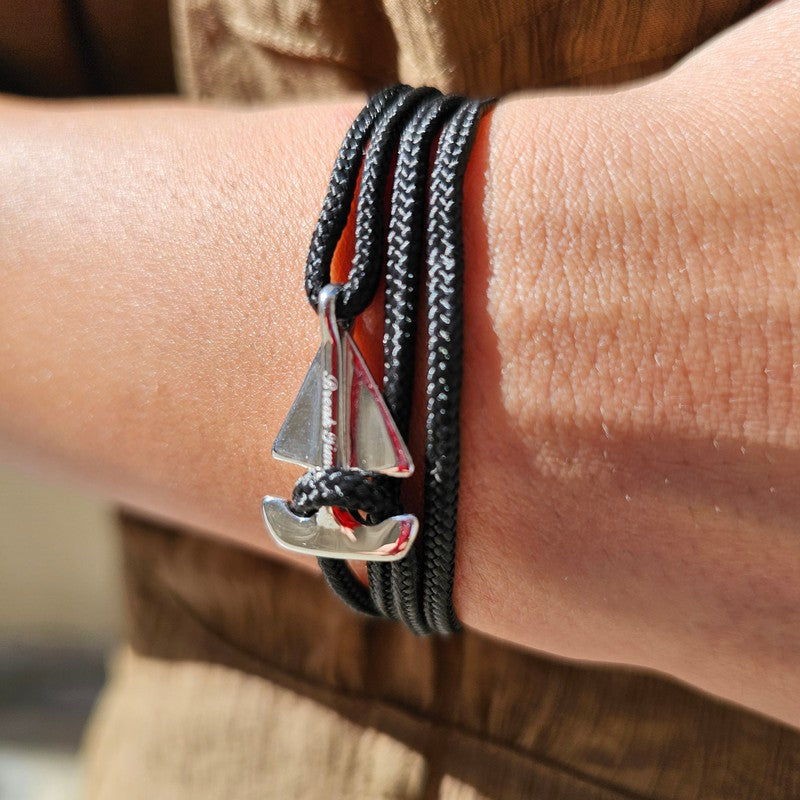 SAILOR mini boat bracelet black