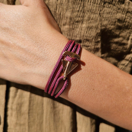 SAILOR mini boat bracelet burgundy