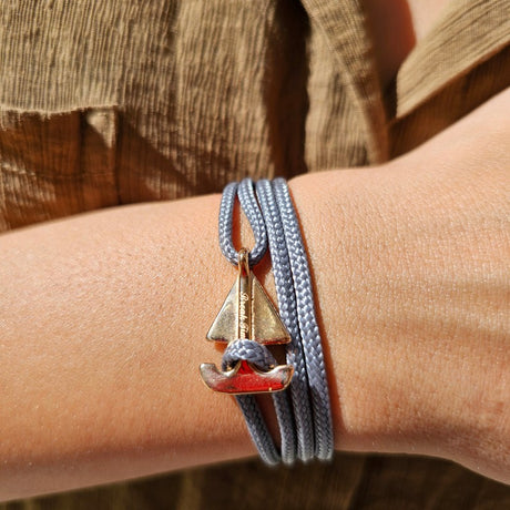 SAILOR mini boat bracelet dark grey