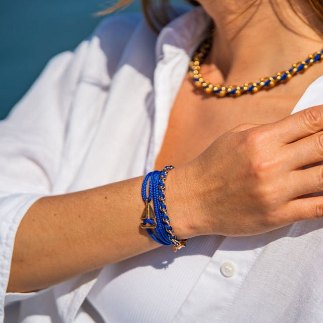 SAILOR mini boat bracelet electric blue