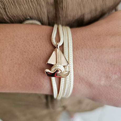 SAILOR mini boat bracelet gold