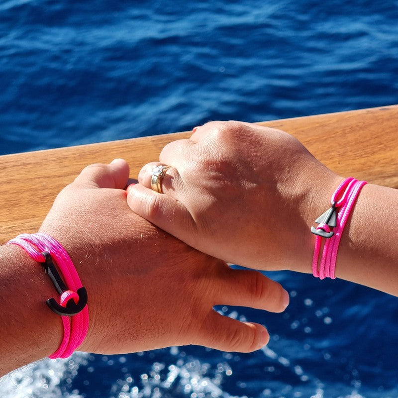 SAILOR mini boat bracelet neon pink