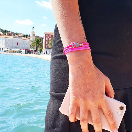 SAILOR mini boat bracelet neon pink