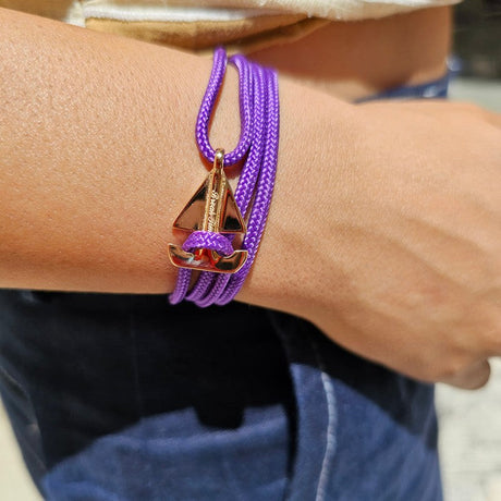 SAILOR mini boat bracelet neon purple