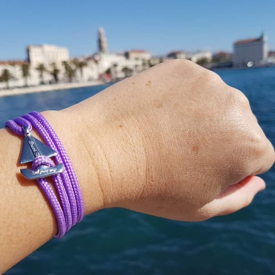 SAILOR mini boat bracelet purple