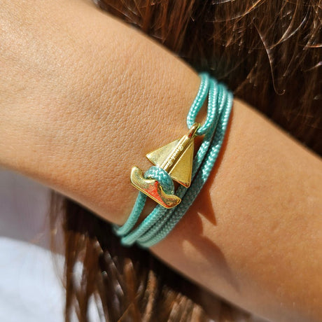 SAILOR mini boat bracelet sea green