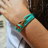 SAILOR mini boat bracelet turquoise green