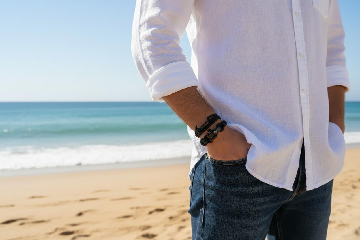 SEAMAN Compass Bracelet Black