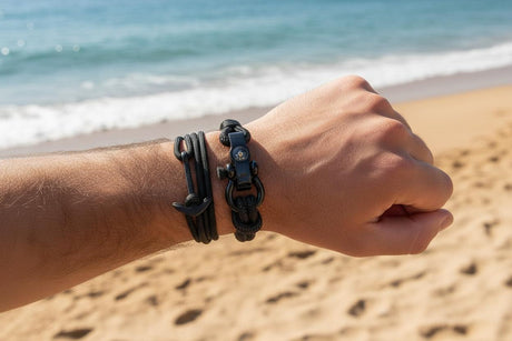 SEAMAN Compass Bracelet Black