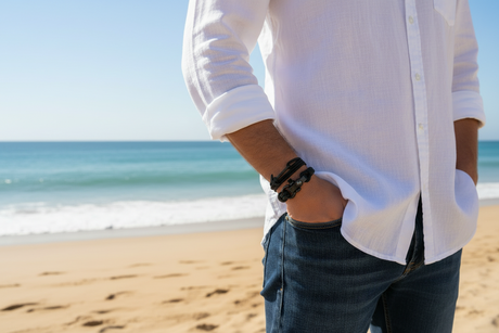 SEAMAN Narukvica s kompasom crna