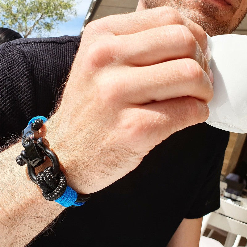 SEAMAN schwarz blauer Kompass nautisches Armband für Männer (DU019) – Break  Time