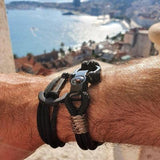 SEAMAN Compass Bracelet Black Camo