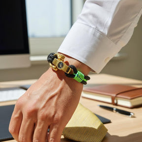 SEAMAN Compass Bracelet Black Green