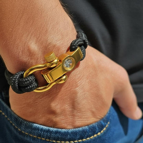 SEAMAN Compass Bracelet Black Military