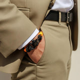 SEAMAN Compass Bracelet Black Orange