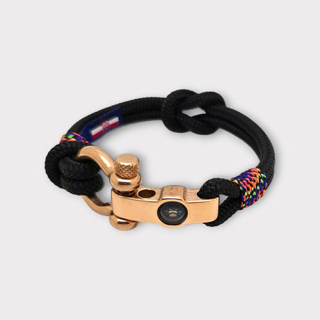 SEAMAN Compass Bracelet Black Rainbow