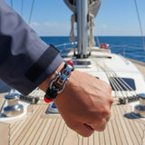 SEAMAN Compass Bracelet Black Red