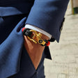 SEAMAN Compass Bracelet Black Red