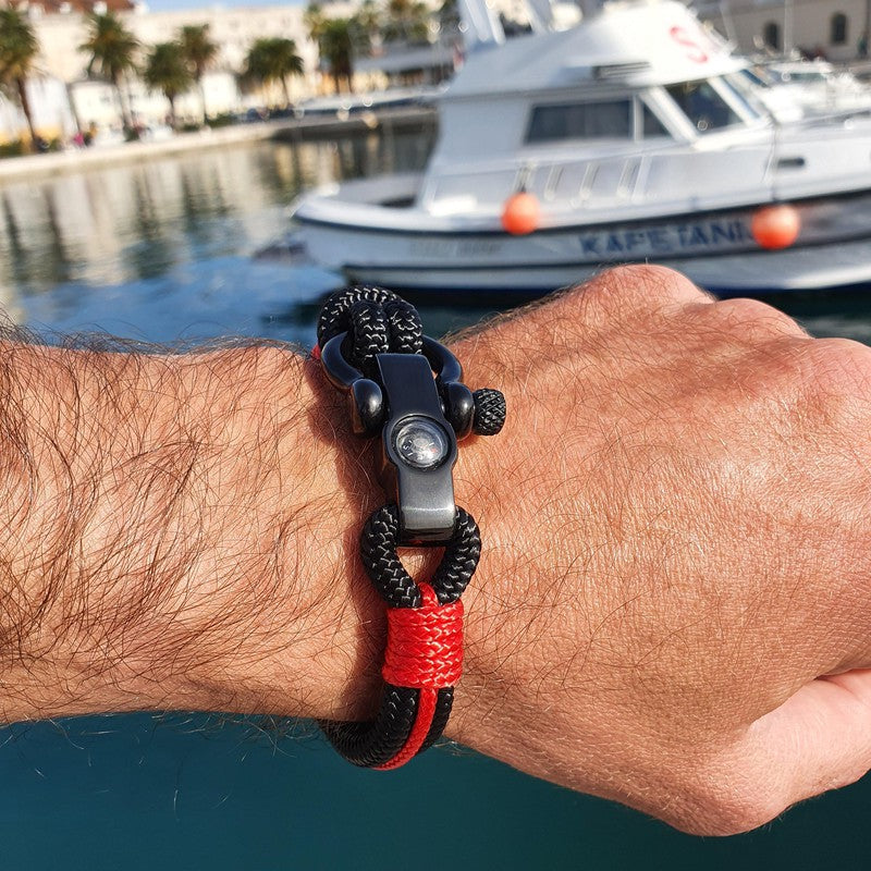 Buy Fibo Steel Handmade Braided Nautical Navy Rope String Adjustable  Bracelet for Men - 4 Pcs at Amazon.in