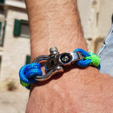 SEAMAN Compass Bracelet Blue Green