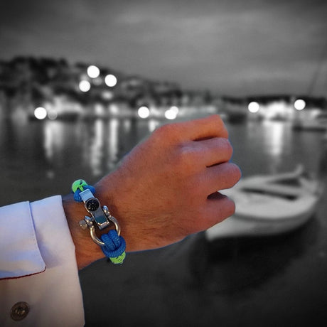 SEAMAN Compass Bracelet Blue Green