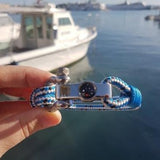 SEAMAN Compass Bracelet Blue Mix