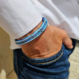 SEAMAN Compass Bracelet Blue Mix