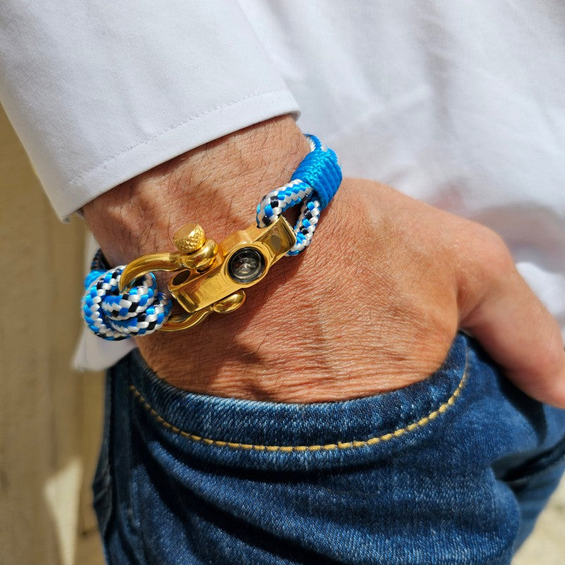 SEAMAN Compass Bracelet Blue Mix
