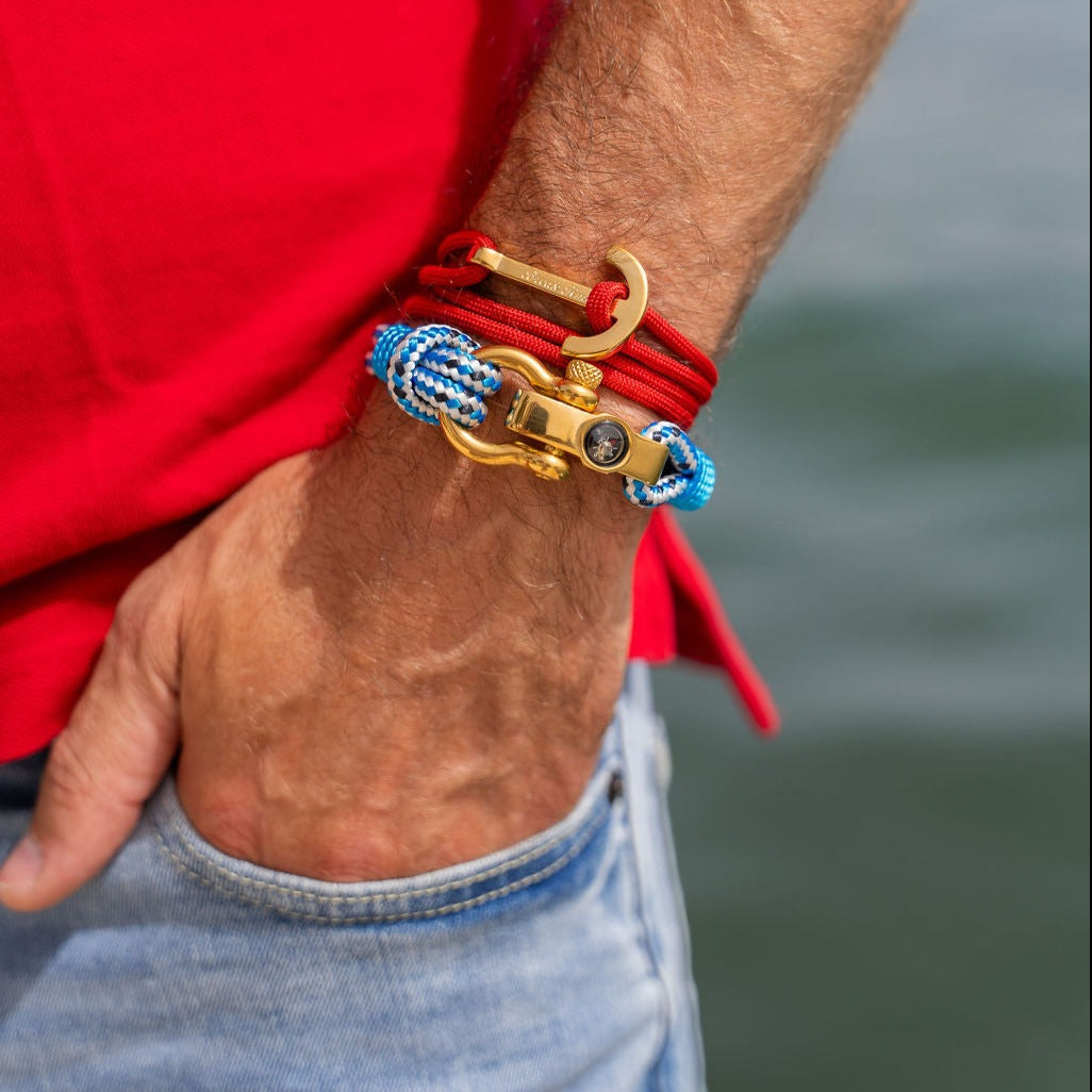 SEAMAN Compass Bracelet Blue Mix