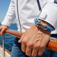 SEAMAN Compass Bracelet Blue Mix