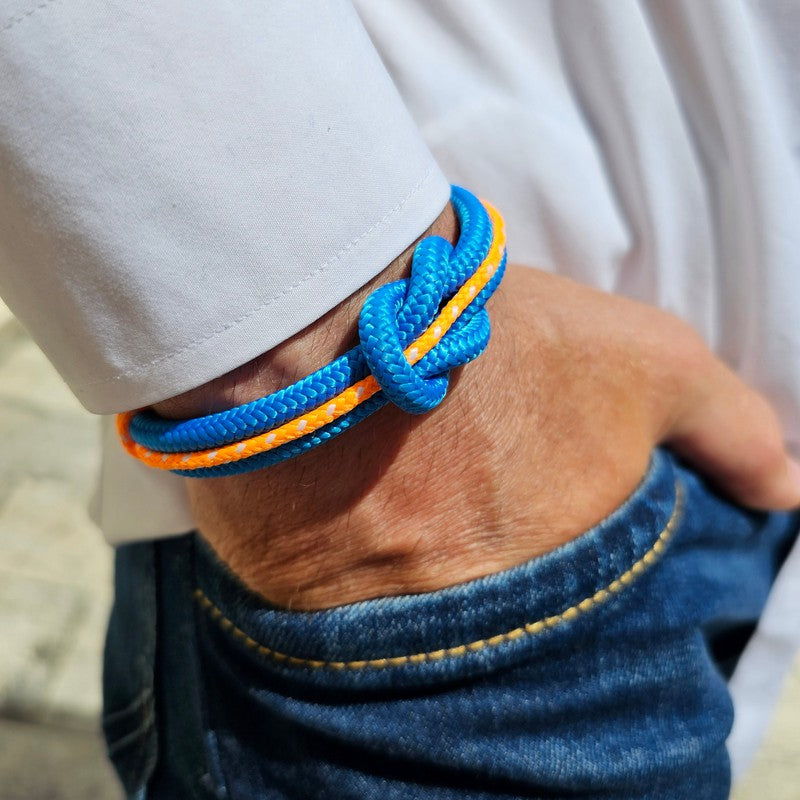 SEAMAN Compass Bracelet Blue Orange