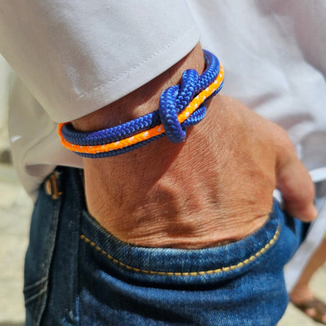 SEAMAN Compass Bracelet Blue Orange