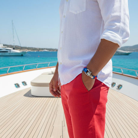 SEAMAN Compass Bracelet Blue Red