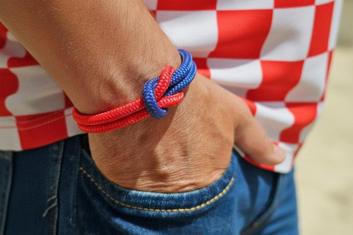 SEAMAN Compass Bracelet Blue Red