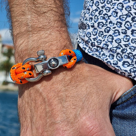 SEAMAN Compass Bracelet Orange Mix