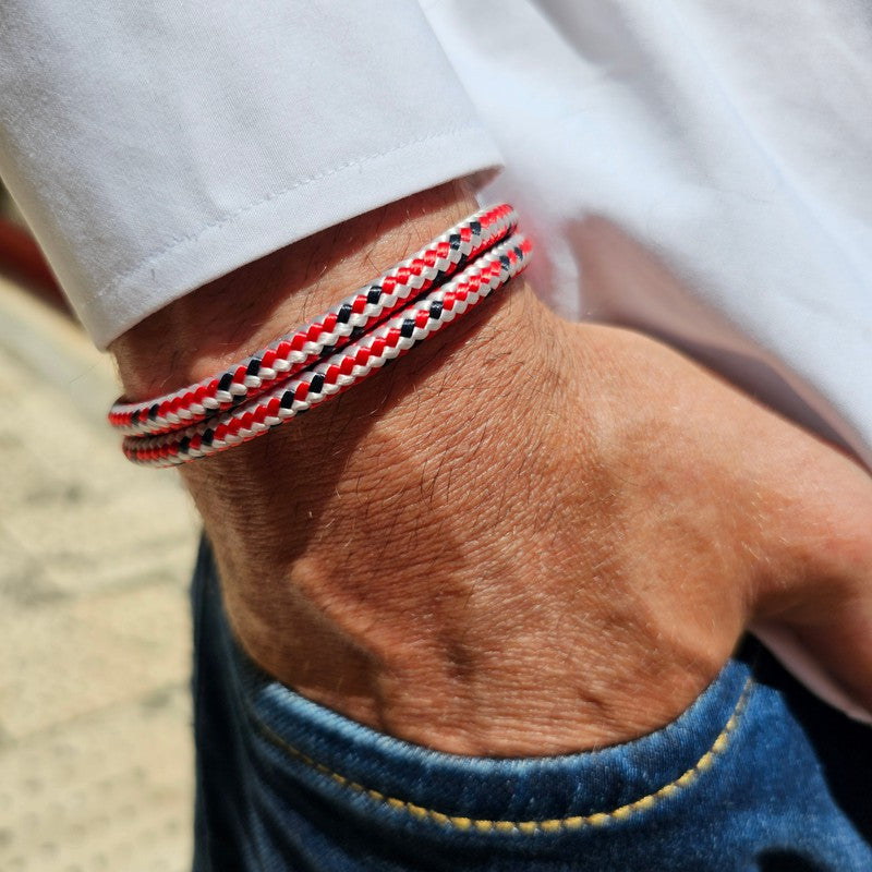 SEAMAN Compass Bracelet Red Mix