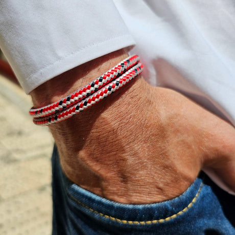 SEAMAN Compass Bracelet Red Mix