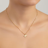 Steel necklace with OCEAN MINI Croatia map pendant