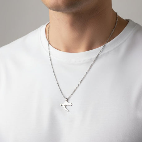 Steel necklace with OCEAN MINI Croatia map pendant