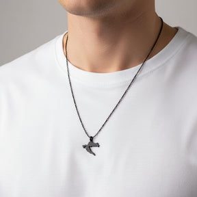 Steel necklace with OCEAN MINI Croatia map pendant