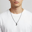 Steel necklace with OCEAN MINI dolphin pendant