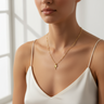 Steel necklace with OCEAN MINI palm tree pendant